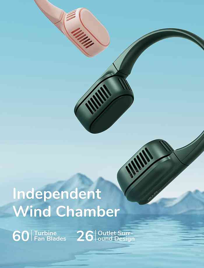 Jisulife FA23 Adjustable Twin Turbo Leafless Neck Fan 4000mAh